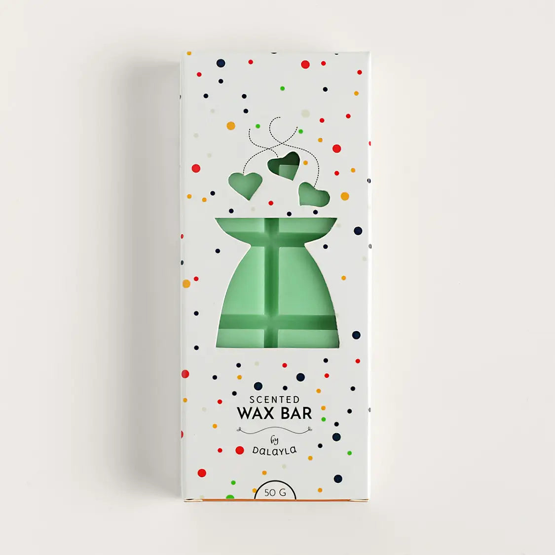 กล่องแว็กซ์หอมแท่ง Home Spa บาย Dalayla ขนาด 50 กรัม บรรจุภัณฑ์ลายจุดสีสันสดใส