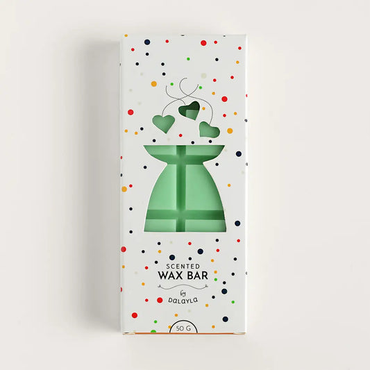 กล่องแว็กซ์หอมแท่ง Home Spa บาย Dalayla ขนาด 50 กรัม บรรจุภัณฑ์ลายจุดสีสันสดใส