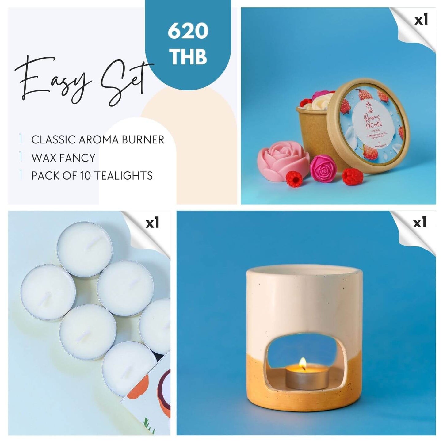 ชุดเทียนละลาย Easy Aroma Set