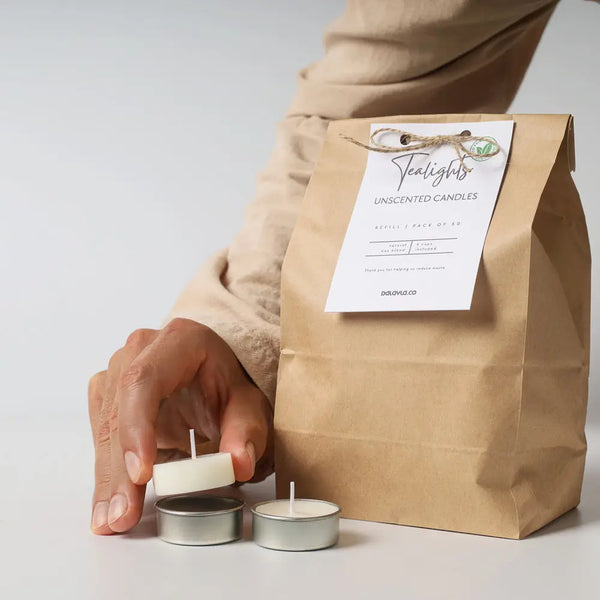 Unscented Tealight Candles | Refill Pack of 50