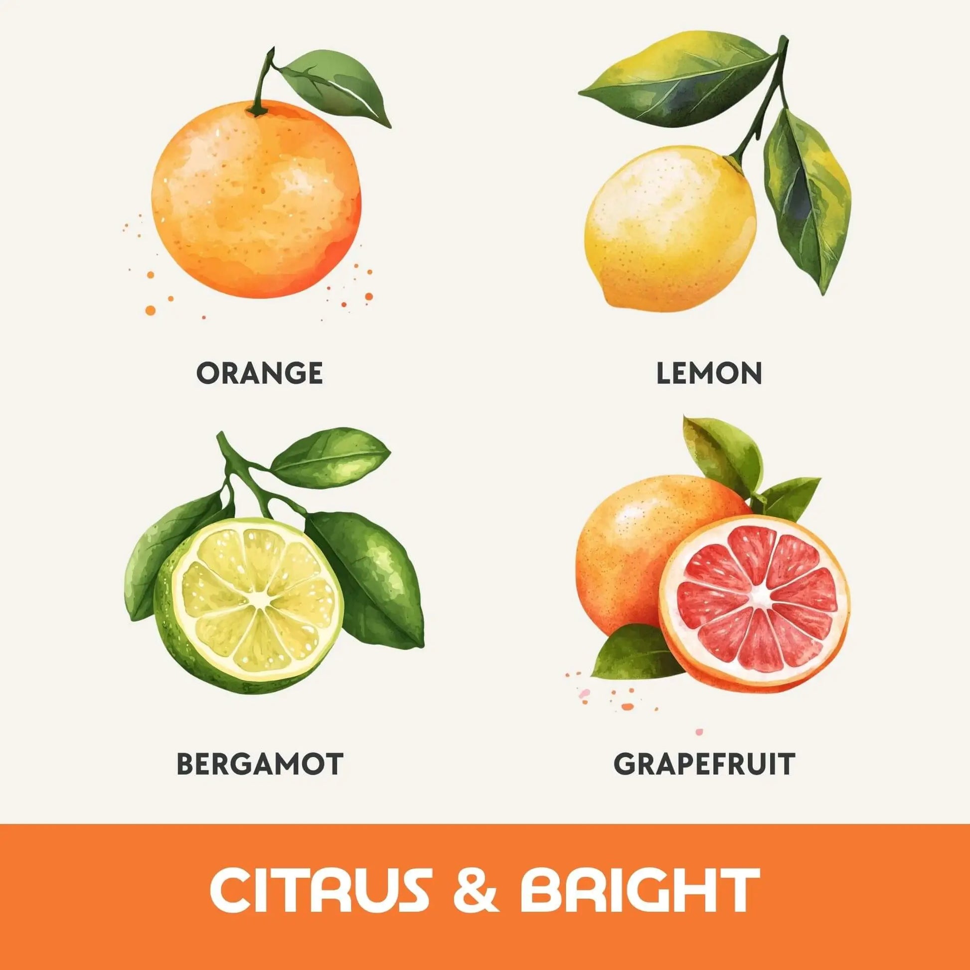ส่วนผสมกลิ่น Citrus & Bright แว็กซ์หอม Mix & Melt Dalayla: ส้ม เลมอน เบอร์กาม็อต เกรปฟรุต