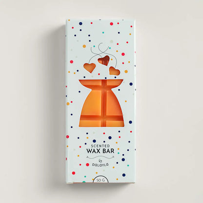 กล่องแว็กซ์หอมแท่ง Orange Blossom บาย Dalayla ขนาด 50 กรัม บรรจุภัณฑ์ลายจุดสีสันสดใส