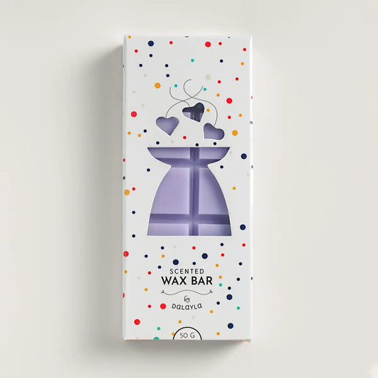 กล่องแว็กซ์หอมแท่ง Sleepy Teddy บาย Dalayla ขนาด 50 กรัม บรรจุภัณฑ์ลายจุดสีสันสดใส